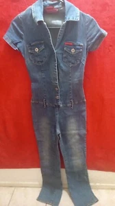 Hot Kiss Women's Denim Jumpsuit Vintage Size Small - Picture 1 of 3