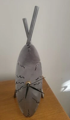 Steel Sticks Table, Desk & Shelf Clock CLC-411 by Metallic Evolution - Image 1 of 4