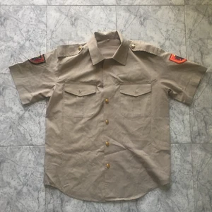 ALBANIAN MILITARY GARDA T-SHIRT GARDA SHQIPTARE USED BEFORE Missing 3 Buttons - Picture 1 of 7