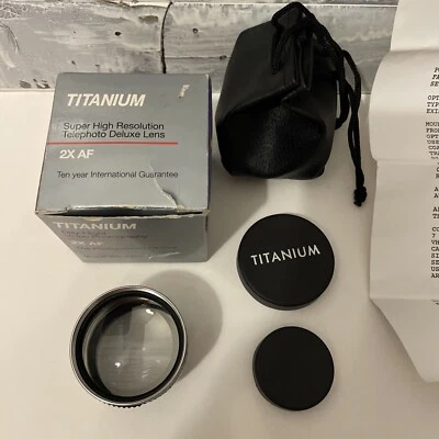 Titanium Super High Resolution Telephoto Deluxe Lens 2X AF Day-Night Photography - Image 1 of 4