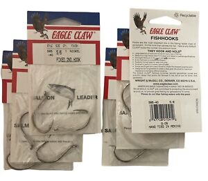 5-PACK Eagle Claw Mooching Rig L585-40 5/6 fish hooks FREE SHIPPING