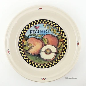 11" Pie Dish UNUSED! Harvest Fair Peaches, Certified International Susan Winget - Picture 1 of 4