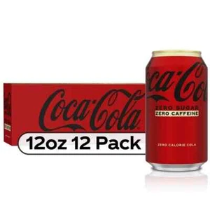 Coca-Cola Zero Sugar Caffeine Free Soda 12oz 12-Pack Cans - Free Shipping - Picture 1 of 1