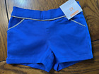 NWT Gymboree Tide Pool Tidal Blue Twill Shorts Silver Piping Girls Size 2T