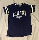 Nfl Womens Los Angeles Chargers Shirt Medium V Neck Short Sleeve