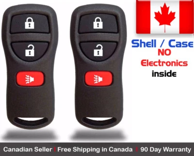 2x Nuevo Repuesto Entrada Sin Llave Mando a Distancia Llavero Estuche Carcasa Para Nissan KBRASTU15 Foto 1 de 2