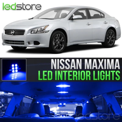 Blue LED Lights Interior Kit Package Bulbs For 2009-2014 Nissan Maxima - Image 1 of 4