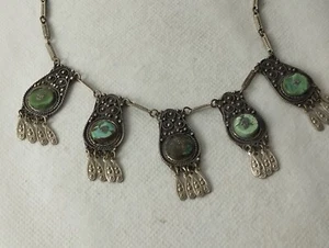 Yemenite Type Choker Charm Necklace Rare Old Vintage - Picture 1 of 9