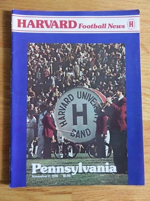HARVARD CRIMSON vs PENNSYLVANIA November 2, 1974 Football Program - Image 1 of 4