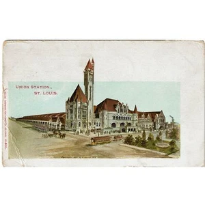 Saint Louis, MO Missouri. Union Station A. Selige PMC Vintage Postkarte - Bild 1 von 2