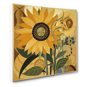 Sunflower Constructivism Canvas Wall Art Print Framed Picture Decor Dining Room - Picture 1 of 4