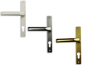 Ferco Door Handle 70mm Pz Upvc 180mm Fixing 7mm Spindle Hoppe 205mm x 27mm Plate - Picture 1 of 4