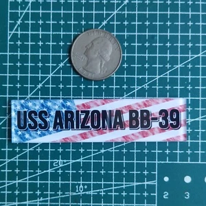 Targa espositore plastica modello 1/700 1/350 USS Arizona BB-39 mn060-2 - Foto 1 di 3