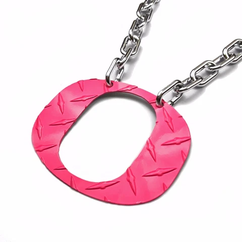 Pink Diamond Plate Game Day Necklace - University of Oregon - UofO Ducks Gift Cover