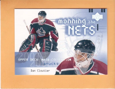 DAN CLOUTIER #129 2001 02 UPPER DECK MASK MANNINING THE NETS CANUCKS NM-MT - Image 1 of 2