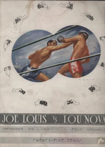 1941 Joe Louis vs Lou Nova, Heavyweight Championship Fight Program - Picture 1 of 1