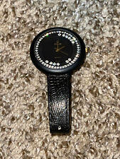 Ladies VISAGE Quartz Black ROUND Dial Wristwatch 259G. NICE ONE 