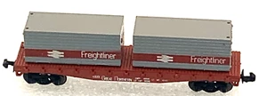 Lima 760 Great Northern Piggyback Flat Car Freightliner Containers 41536 N Scale - Picture 1 of 3