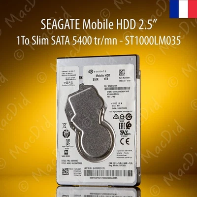 Disque dur 1 To Seagate ST1000LM035 Slim 5400 tr/mn SATA 2.5" - Photo 1/3