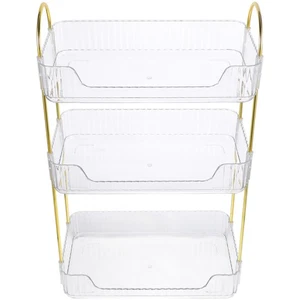 Estante de almacenamiento de baño estantería soporte organizador de maquillaje encimera - Imagen 1 de 12
