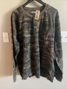 Herren Duluth Trading Burly Thermo Standard Passform Camouflage Henley, Größe 2X - Bild 1 von 4