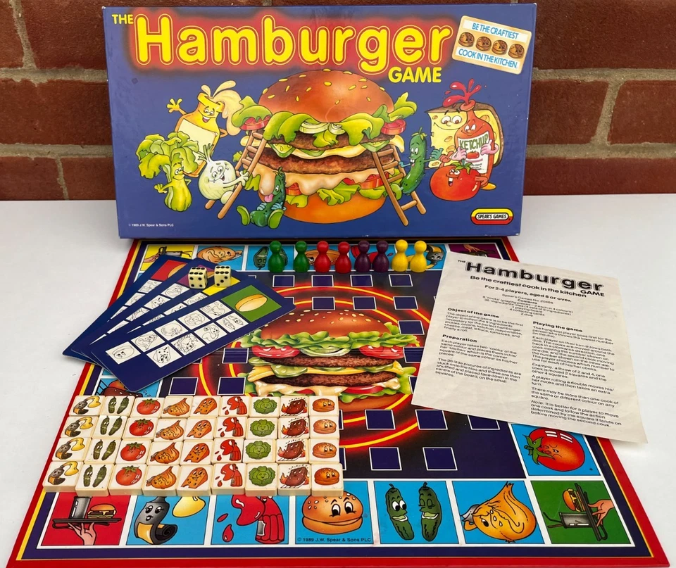The Hamburger Game Spear's Games 1989 1st Gen board game 100% complete EXCELLENT - Image 1 of 4