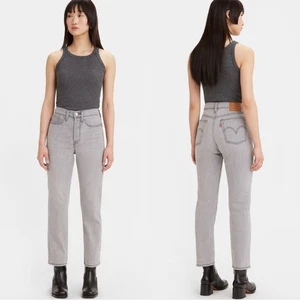 JEANS LEVI’S PREMIUM WEDGIE DENIM GRIGIO DRITTO TAGLIA 26x28 NUOVO CON ETICHETTE - Foto 1 di 10
