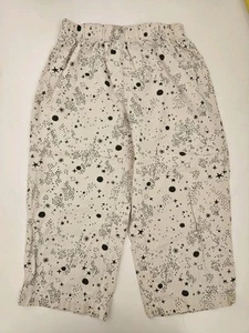 Rylee + Cru Unisex Pull On Pants Size Kids 4 5 Off White Stars Light Weight - Picture 1 of 4