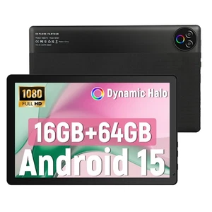 10.1 inch Android 14 Tablets HD Touchscreen Octa-Core 16GB+64GB RAM Dual Camera - Picture 1 of 7