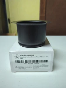 Signature Hardware Extra Deep Garbage Flange & Stopper Flat Black - Imagen 1 de 8