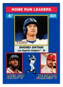 Shohei Ohtani 2025 Topps Heritage Chrome #193 HR Leaders Blue Border SP Dodgers - Bild 1 von 2