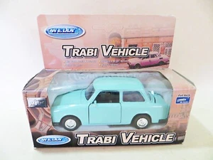 WELLY 'TRABI TRABANT VEHICLE' LIGHT BLUE. 1:32/1:36? PULL-BACK. MIB/BOXED. - Picture 1 of 6