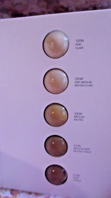 Gucci 24H Wear Breathable Foundation Luminous Bubble  Sample Card 5 Shades NEW - Image 1 of 4