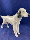 Vintage Porcelain English Setter Dog Pink with black spots unmarked Beswick?