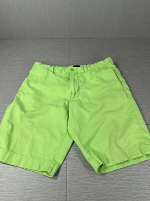 J. Pantalones Cortos Crew Stanton Para Hombre Talla 34 Verde Neón Calce Clásico Algodón 11” Entrepierna Foto 1 de 3