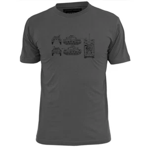 Mens M18 Hellcat USA WW2 Tank Blueprint T Shirt - Picture 1 of 2