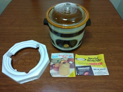 Vintage Rival 3150/2 Crock Pot Slow Cooker Removable Stoneware 3.5Qt TESTED - Image 1 of 4
