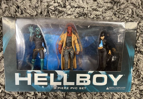 2004 Dark Horse Hellboy 3 Piece PVC Set Good Guys NIB Set #1 Cover