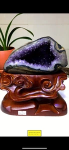 6.6LB TOP Natural Uruguay Amatista Geoda Cuarzo Cristal Decoración+Soporte A+++ - Imagen 1 de 6