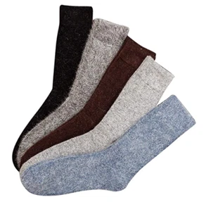 3 pares de calcetines nuevos EE. UU. para hombre 88% lana de angora cachemira cómodos calcetines cálidos invierno - Imagen 1 de 11