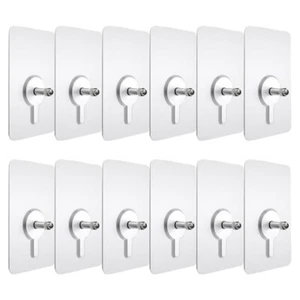 20PCS Adesivo a vite senza traccia acrilico. Appendiabiti da parete per poster - Foto 1 di 12