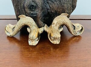 Pair DOLPHIN Solid Brass Sink FAUCET HANDLES Vintage Luxury Fish Sherle Wagner