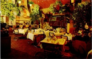 Palo Alto CA Holiday Inn Restaurant Interior Stanford Hanging Plant postcard AQ3 - Picture 1 of 2