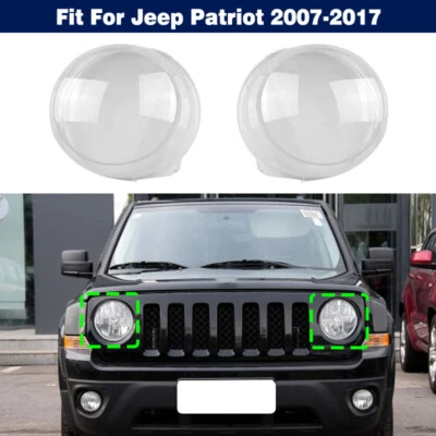 2x Cubierta de lente de faro Carcasa Tapa Pantalla Pegamento para Jeep Patriot 2007-2017 Foto 1 de 4
