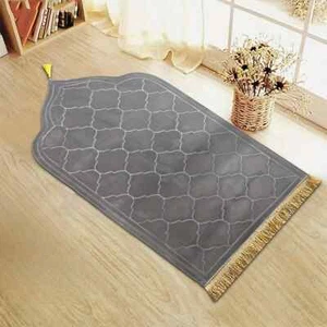 Alfombra de oración impresa engrosada felpa con borla franela alfombra de oración irregular - Imagen 1 de 16