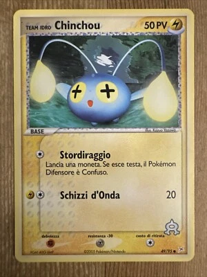 Team Aqua's Chinchou 49/95 EX Team Magma Vs. Team Aqua Pokemon Card LP ITALIAN - Image 1 of 2