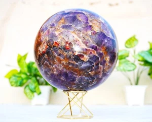 Beautiful 135MM Purple Auralite Stone Healing Metaphysical Sphere Ball - Picture 1 of 12
