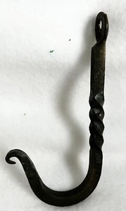 Vintage handgeschmiedetes Eisen Wandhaken Halterung verdreht - Bild 1 von 5