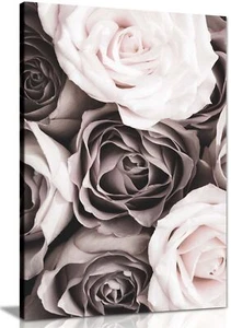 Roses Flower Close Up Framed Canvas Print Wall Art Home Decor - Afbeelding 1 van 6