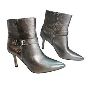 Jessica Simpson Darnina Mid-Calf Boots Women's Sz 9 Harness Pointy Toe Stiletto - Picture 1 of 11